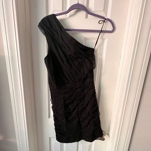 Black mini dress.